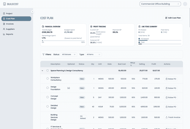 Construction Project Management Dashboard